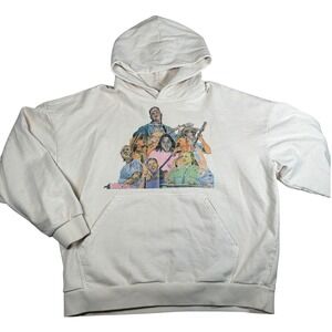 Zach Bryan Quittin Time Tour Hoodie Cream XL 100 Cotton Concert Merch Sweatshirt